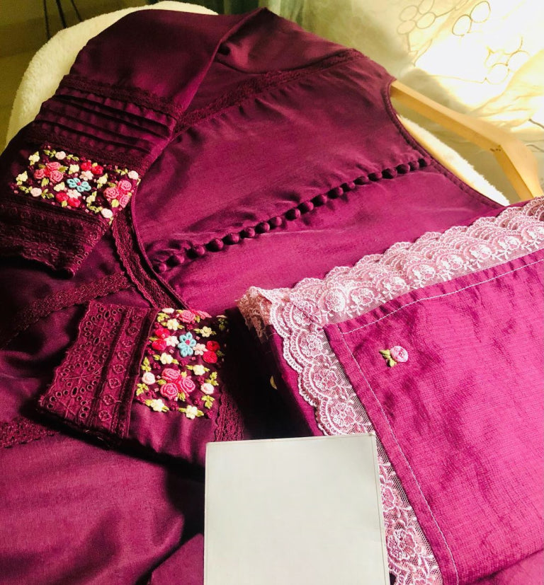 Wonderful Gulabi Salwar Suit Set