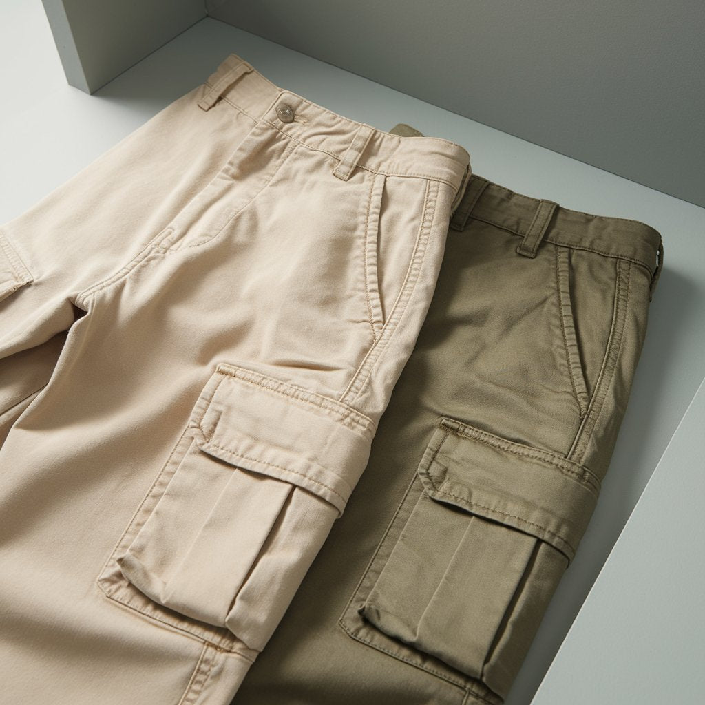 Stone Beige & Olive Drab Cargo Pants (Pack of 2)