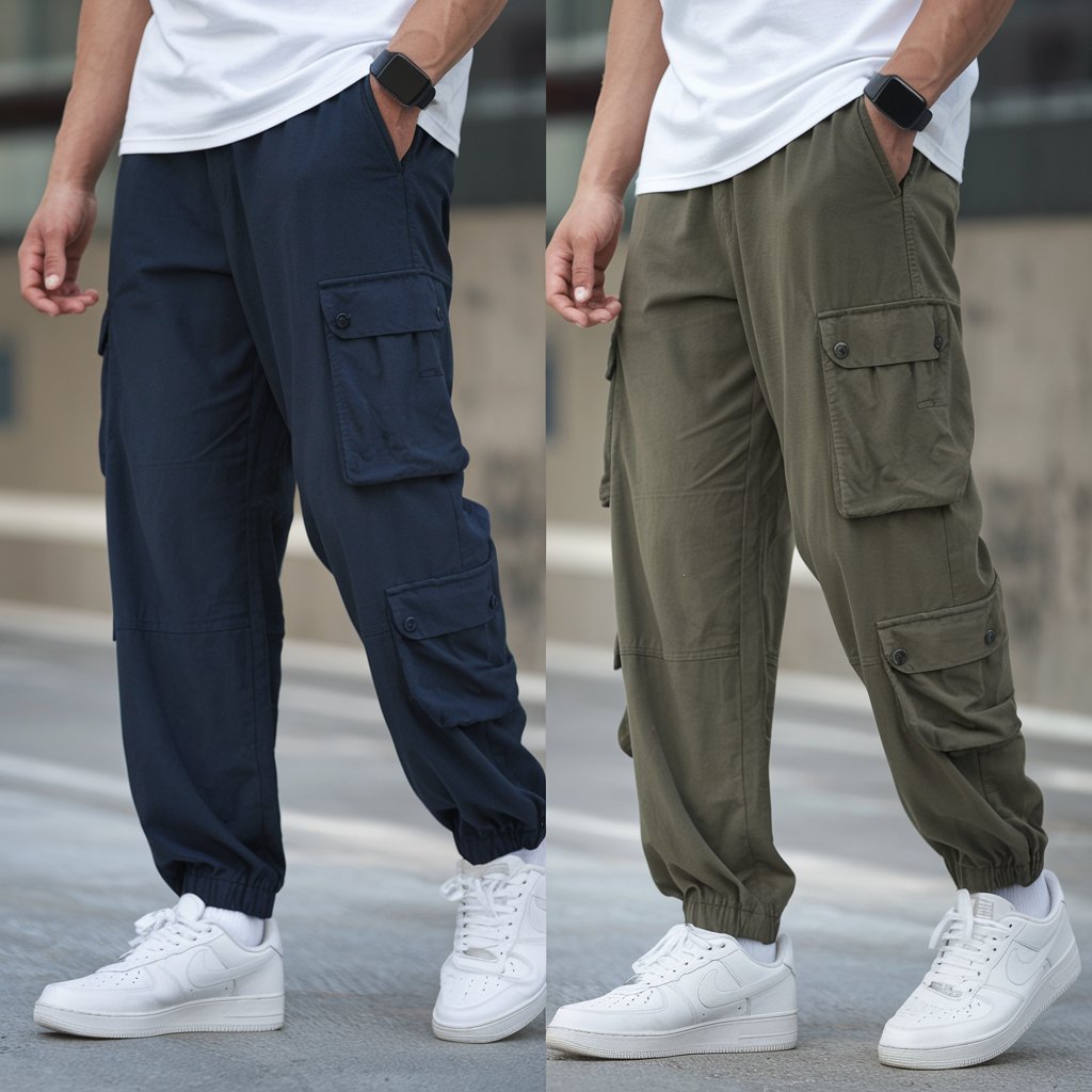 Comfortable & Practical: Men’s Cargo Pants Pack (Set of 2)