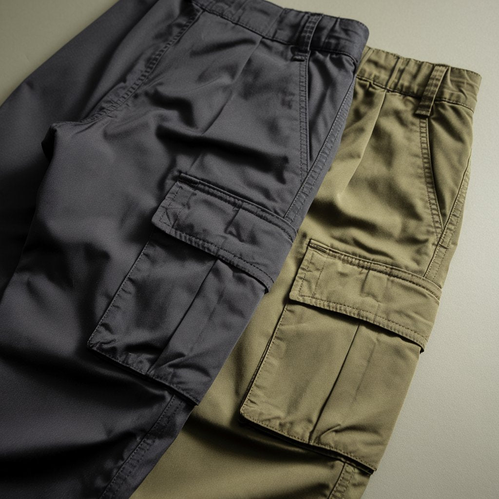 Tactical Black & Army Green Cargo Pants (Pack of 2)