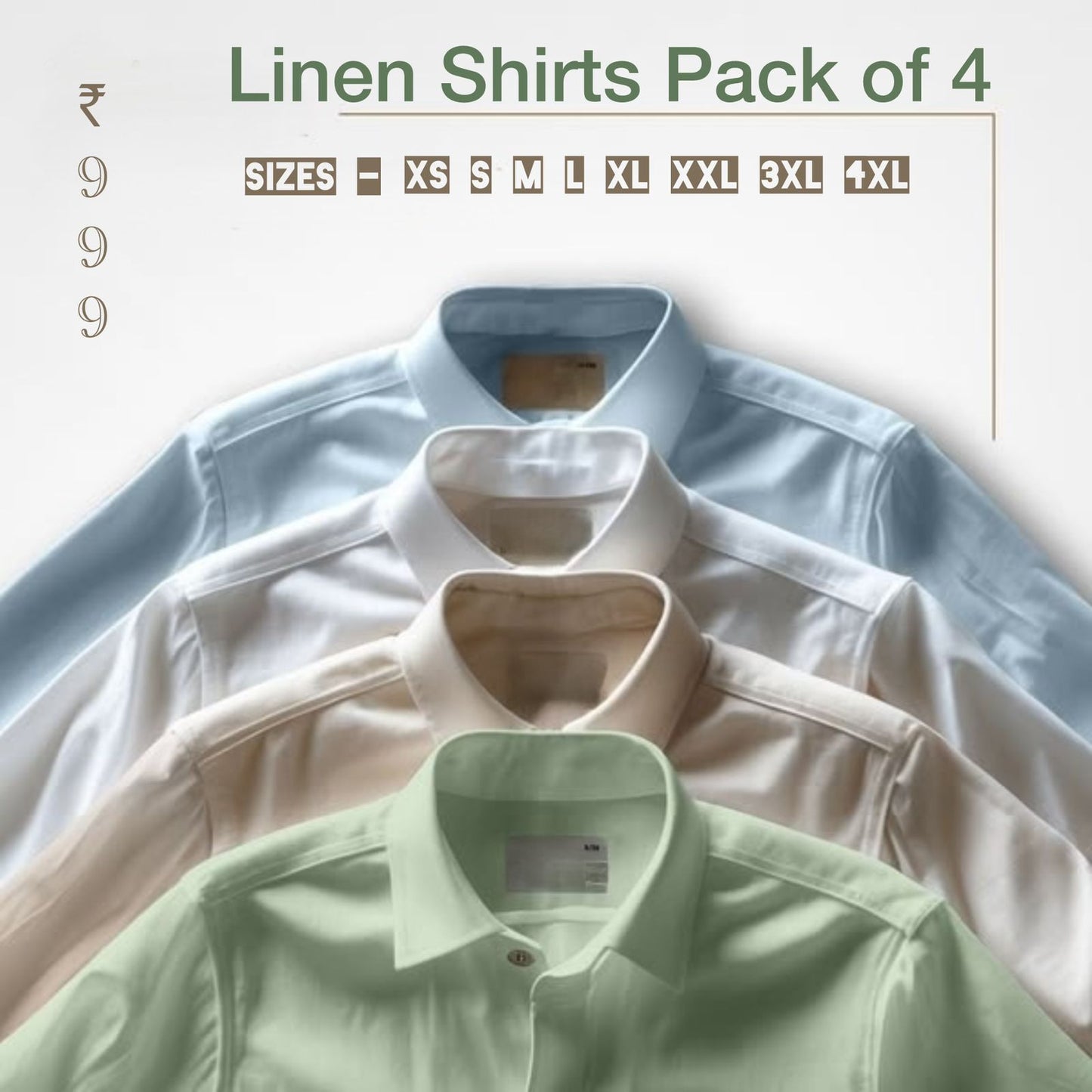 LINEN SHIRTS PACK OF 4