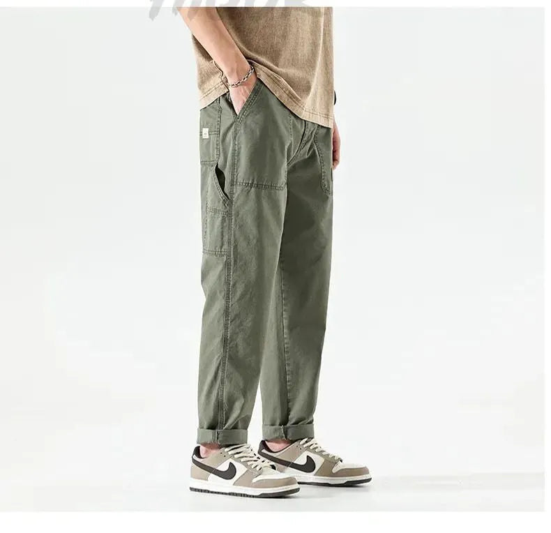 NEW MEN CASUAL STRAIGHT CARGO PANTS (PACK 2)